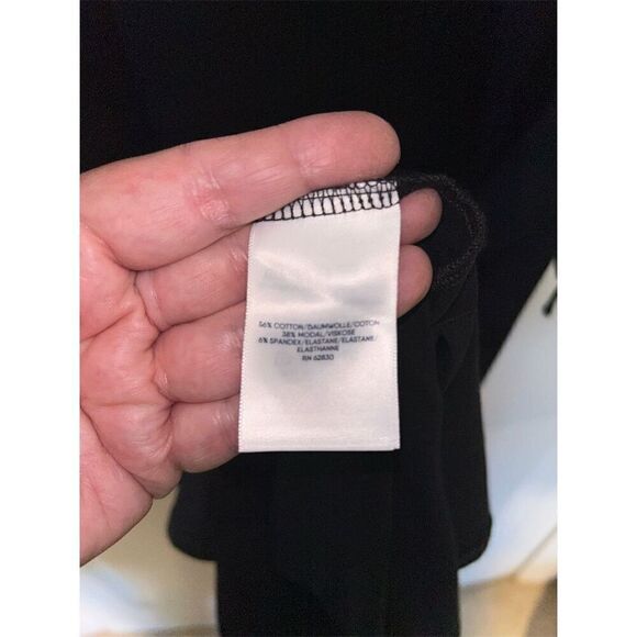 Lands' End Women's Plus 3X Black Tee Shirt Dress Short Sleeve Round Neck - Picture 7 of 8